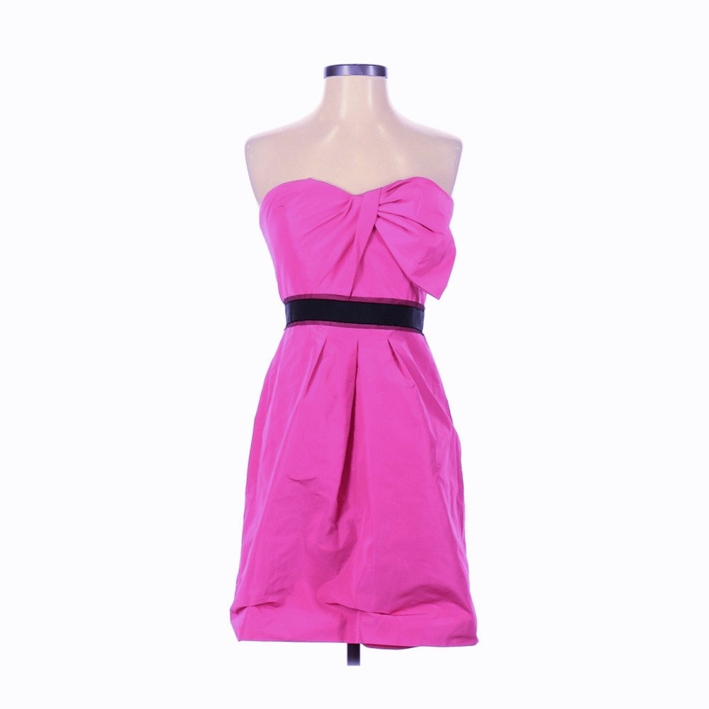 BCBGMaxAzaria Hot Pink Strapless Dress